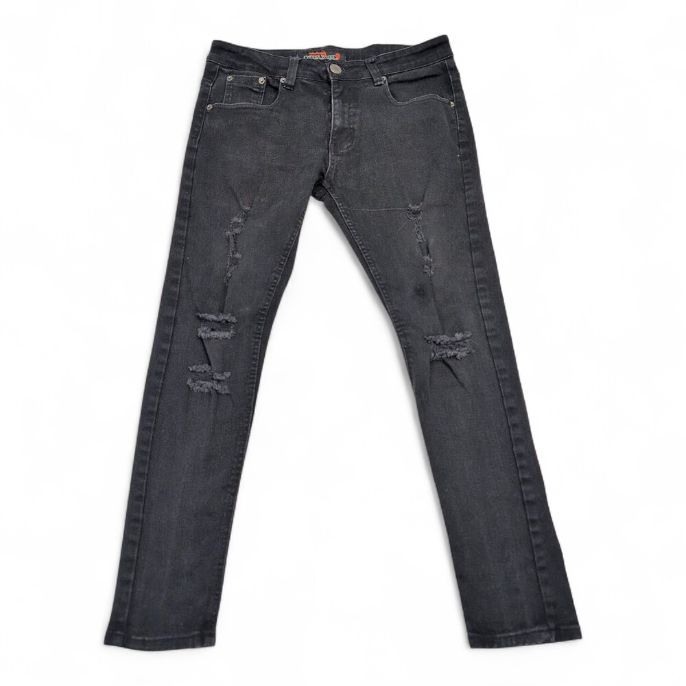 Copper Rivet Black Distressed Skinny‎ Jeans Women's Size 30
